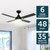 Cairns 48 DC Ceiling Fan with B22 Light - Black-2