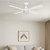 Cairns 52 AC Ceiling Fan with B22 Light - White-1