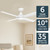 Cairns 52 DC Ceiling Fan - White-2