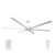 Colossus II 120-Inch DC Ceiling Fan - White