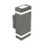 Entasis IP44 Angular Up Down Wall Light - Charcoal