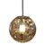 Hani Amber Round Glass Chrome Pendant