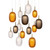 Jinnie Multi-Coloured Textured Glass Cluster Pendant