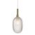 Jinnie Textured Glass Oval Pendant Light - Frost
