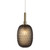 Jinnie Textured Glass Oval Pendant Light - Smoke