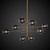Loraine 8 Light Clear Glass Branching Chandelier - Gold