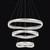 Pagnia 3 Light Quartz 3CCT LED Chandelier