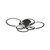 Zami Multi Rings 3CCT LED Ceiling Light with Remote - Black