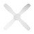 Aruba 52-Inch White DC Ceiling Fan with Wall Switch-1