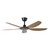 Miami 48-Inch DC Ceiling Fan with Remote - Black & Teak