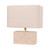 Aversa Beige Travertine Low Table Lamp - Cream Shade
