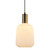 Capivari Pleated Glass Jar Brass Pendant Light - Opaque