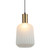 Capivari Pleated Glass Jar Brass Pendant Light - Translucent