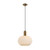 Capivari Pleated Plump Glass Brass Pendant Light - Opaque-2