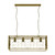 Hagrid 4 Light Rectangular Cage Pendant - Antique Brass-4