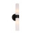 Sevan Tubular Opal Glass Up and Down Wall Light - Black