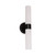 Sevan Tubular Opal Glass Up and Down Wall Light - Black-1
