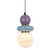 Terania Ceramic Bead Glass Pendant - Blue and Violet