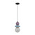 Terania Ceramic Bead Glass Pendant - Blue and Violet-1