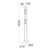Zeny Ice Glass Standing LED Floor Lamp - Antique Brass-3