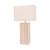 Aversa Rectangle Beige Travertine Table Lamp - Cream Shade