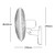 Ivan 16-Inch White Modern Wall Fan-1