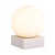 Norberg Opal Glass White Marble Base LED Table Lamp