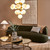 Barakaldo Opal Glass Cluster Chandelier - Brass-1