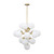Barakaldo Opal Glass Cluster Chandelier - Brass-3