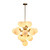 Barakaldo Opal Glass Cluster Chandelier - Brass-5