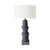 Carmona Sculptural Matt Grey Resin Table Lamp-3