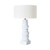 Carmona Sculptural Matt White Resin Table Lamp