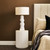 Carmona Sculptural Matt White Resin Table Lamp-1