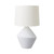 Ecija White Ceramic Geometric Table Lamp