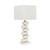 Elche White Stacked Stone Angular Table Lamp