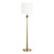 Escorial Transitional Brass White Floor Lamp-2