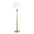 Escorial Transitional Brass White Floor Lamp-3