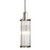 Hermanas Clear Fluted Glass Cylinder Pendant - Brass