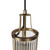 Hermanas Clear Fluted Glass Cylinder Pendant - Brass-3