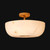 Jerez Alabaster Bowl Brushed Gold Close to Ceiling Light-2