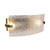 Marchena Textured Clear Glass Curved Brass Wall Light