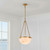 Simancas Alabaster Bowl Brass Uplight Pendant-1