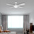 Tempest II 52-Inch AC Ceiling Fan with B22 Light - White-1