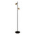 Alpore Twin Light Black Brass Spotlight Floor Lamp