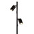 Alpore Twin Light Matt Black Spotlight Floor Lamp-2