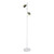 Alpore Twin Light White Brass Spotlight Floor Lamp