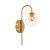 Anon Round Glass Wall Light - Satin Brass