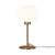 Apello Opal Ribbed Optic Glass Brass Table Lamp