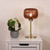 Apello Rust Ribbed Optic Glass Brass Table Lamp-1