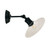Araceli Clear Pleated Glass Black Base Wall Light-2